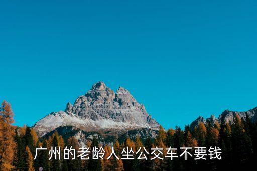 廣州的老齡人坐公交車不要錢
