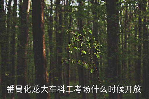 廣州化龍考場信息公布，番禺化龍大車科二考場什么時候開放
