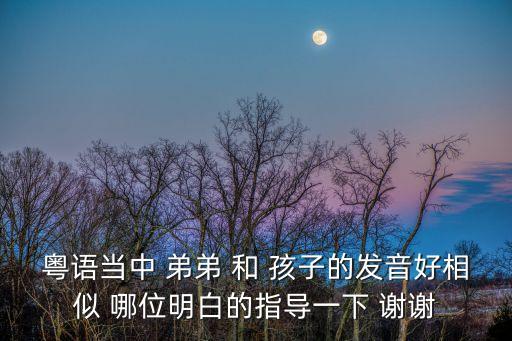 弟弟用廣州話怎么說(shuō)，老弟廣東話怎么說(shuō)