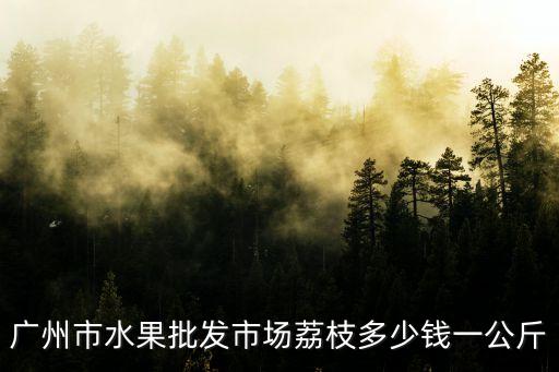 廣州市水果批發市場荔枝多少錢一公斤