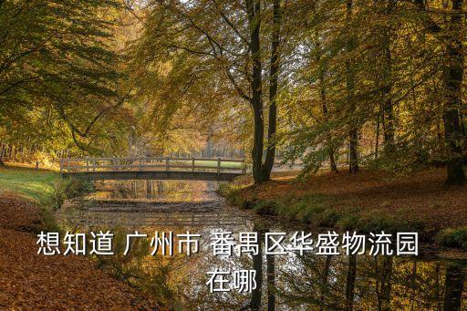 想知道 廣州市 番禺區華盛物流園 在哪