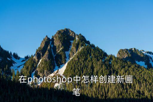 在photoshop中怎樣創建新畫筆