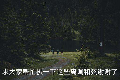 求大家?guī)兔Π且幌逻@些離調(diào)和弦謝謝了