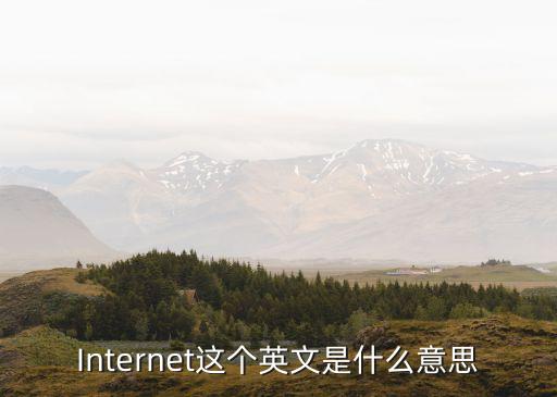 互聯(lián)網(wǎng)的英文，Internet這個英文是什么意思