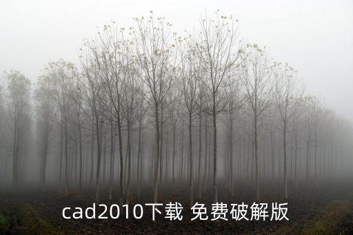 cad2010下載 免費破解版