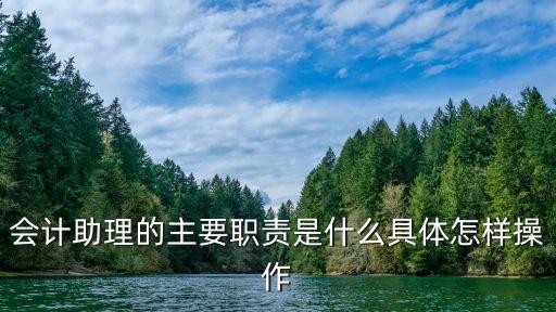 會計助理的主要工作內容，會計助理的主要職責是什么具體怎樣操作