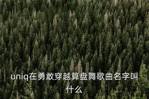 uniq在勇敢穿越算盤舞歌曲名字叫什么