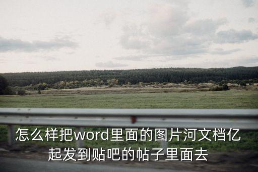 河文檔，怎么樣把word里面的圖片河文檔億起發到貼吧的帖子里面去