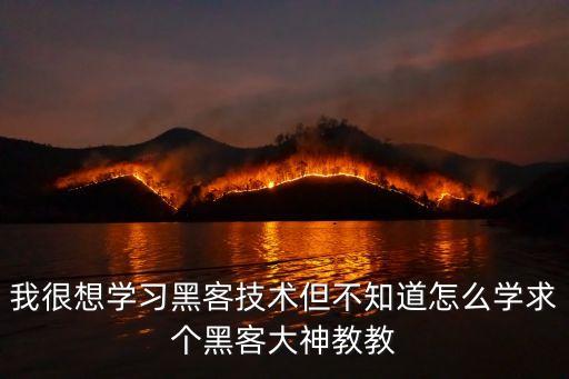 我很想學(xué)習(xí)黑客技術(shù)但不知道怎么學(xué)求個(gè)黑客大神教教