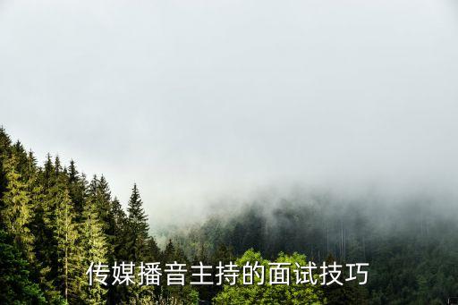 主持人面試，播音主持面試自我介紹