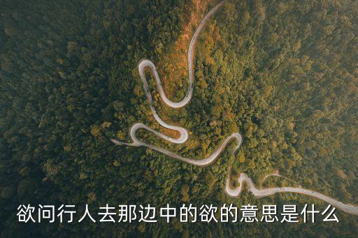 欲的意思，欲問行人去那邊中的欲的意思是什么