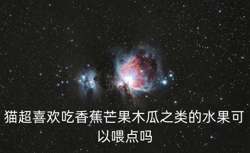 貓超喜歡吃香蕉芒果木瓜之類的水果可以喂點嗎