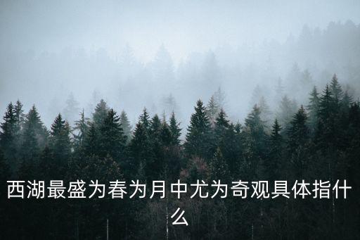 西湖最盛，西湖最盛的盛什么意思