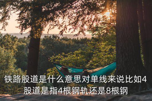 單股鐵道標(biāo)志，鐵路股道是什么意思對(duì)單線來(lái)說(shuō)比如4股道是指4根鋼軌還是8根鋼