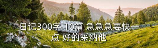 日記300字 10篇 急急急要快一點 好的采納他