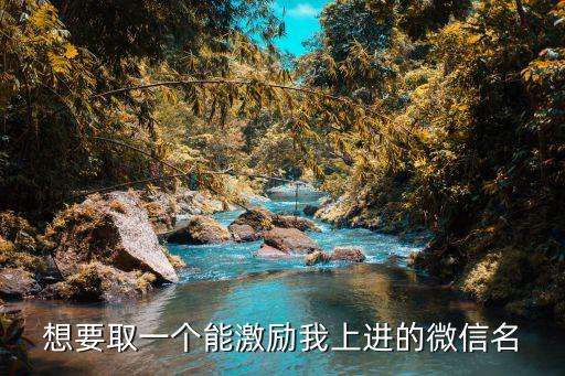 想要取一個能激勵我上進的微信名