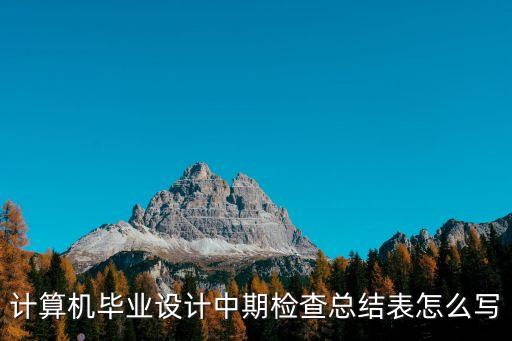項目中期檢查報告，計算機畢業設計中期檢查總結表怎么寫