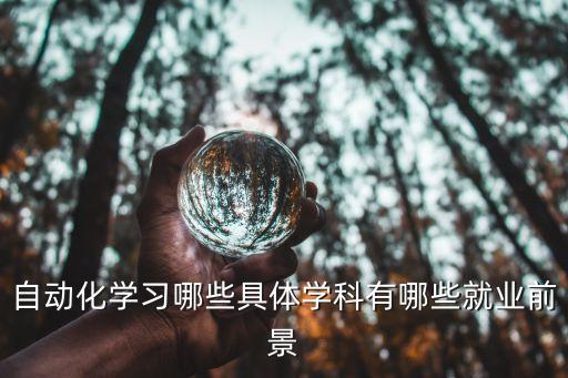自動(dòng)化學(xué)習(xí)哪些具體學(xué)科有哪些就業(yè)前景