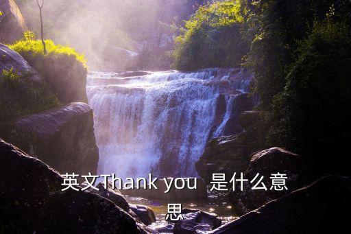 謝謝你的英文，英文Thank you  是什么意思