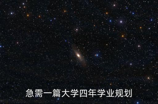 急需一篇大學(xué)四年學(xué)業(yè)規(guī)劃