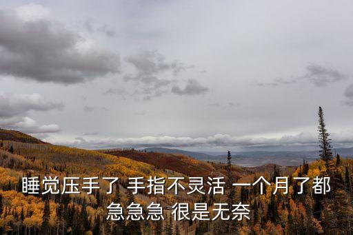 壓手，睡覺壓手了 手指不靈活 一個月了都 急急急 很是無奈