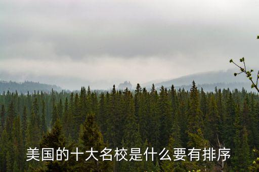 美國的十大名校是什么要有排序