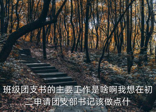 班級(jí)團(tuán)支書的主要工作是啥啊我想在初二申請(qǐng)團(tuán)支部書記該做點(diǎn)什