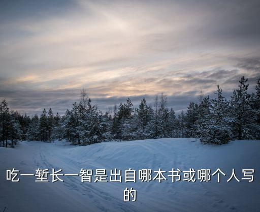 吃一智長一塹，吃一塹長一智說的是什么道理