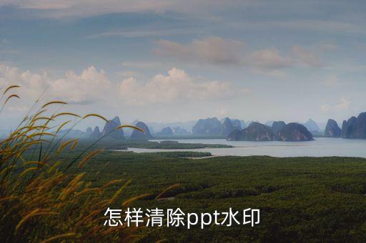 怎樣清除ppt水印