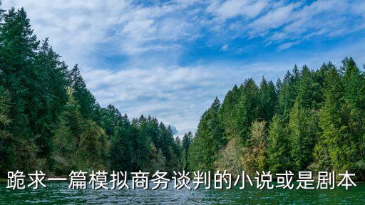 跪求一篇模擬商務談判的小說或是劇本