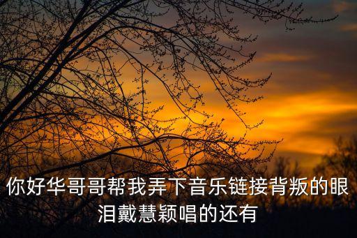 背叛的眼淚，真心的付出換來(lái)的全是痛苦是一句歌詞請(qǐng)問(wèn)是什么歌