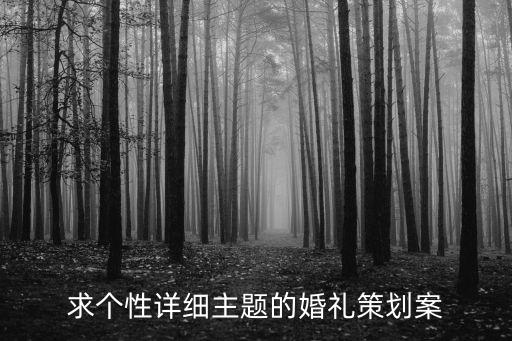 婚禮策劃案，求個(gè)性詳細(xì)主題的婚禮策劃案