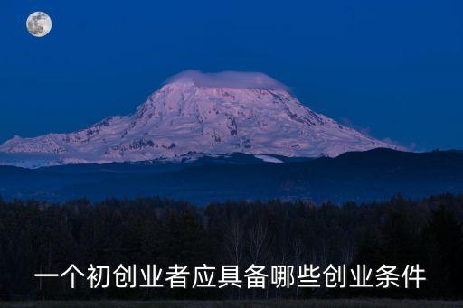 一個(gè)初創(chuàng)業(yè)者應(yīng)具備哪些創(chuàng)業(yè)條件