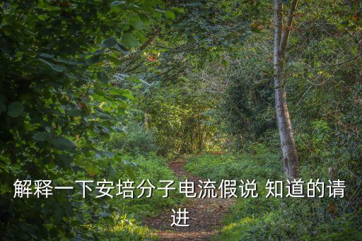 解釋一下安培分子電流假說 知道的請進