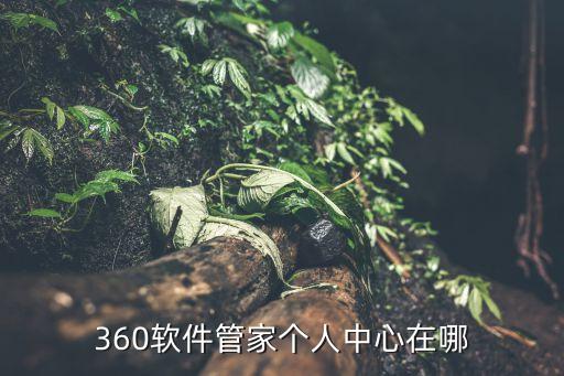 360軟件管理，360軟件管家個(gè)人中心在哪