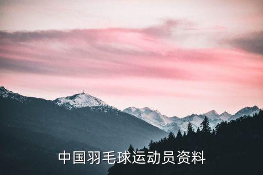 羽毛球運動員，我國著名的羽毛球運動員有那些