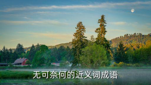 無可奈何的近義詞成語