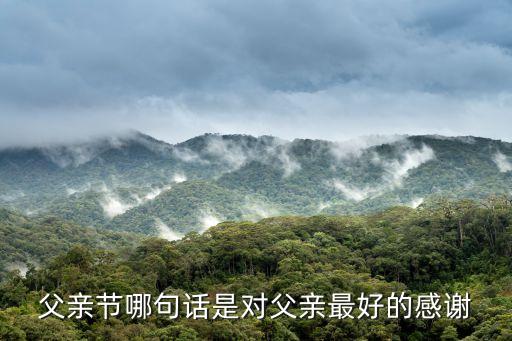 感恩父親的話，父親節(jié)哪句話是對父親最好的感謝