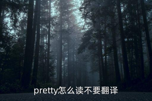 pretty怎么讀不要翻譯