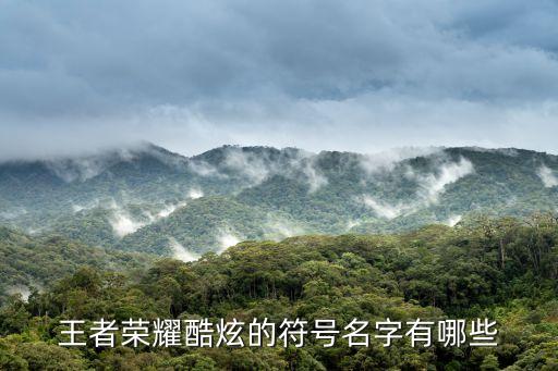 王者榮耀符號名字，王者榮耀酷炫的符號名字有哪些