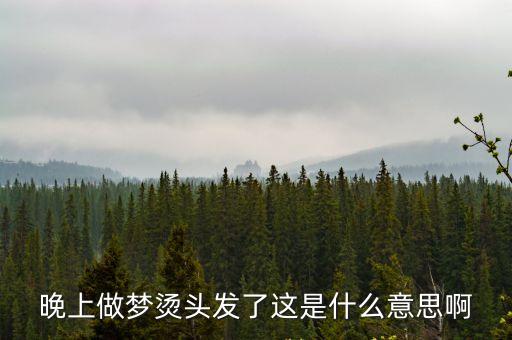 晚上做夢燙頭發了這是什么意思啊