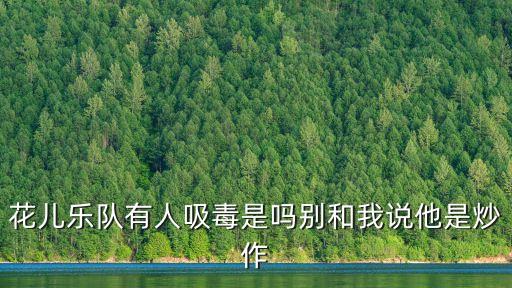 華晨宇吸毒，花兒樂隊有人吸毒是嗎別和我說他是炒作