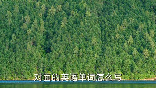 對(duì)面的英文，對(duì)面的英語(yǔ)單詞怎么寫