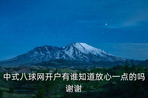 中式八球網(wǎng)，中式八球網(wǎng)怎么樣呢