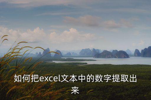 如何把excel文本中的數字提取出來