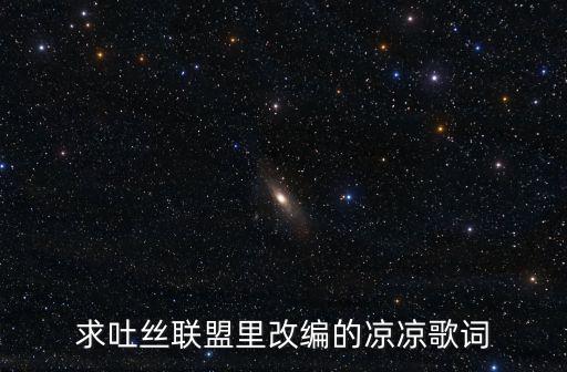 求吐絲聯(lián)盟里改編的涼涼歌詞
