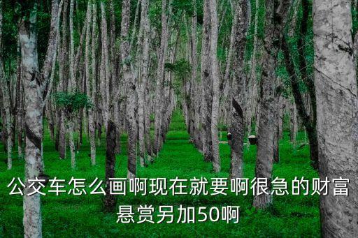 公共汽車怎么畫，公交車怎么畫啊現在就要啊很急的財富懸賞另加50啊