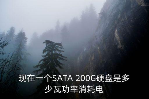 現在一個SATA 200G硬盤是多少瓦功率消耗電