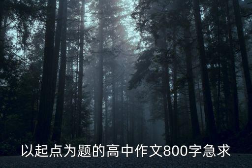 起點作文，以起點或含有起點的詞為題寫一篇作文600字以上 急急急  搜