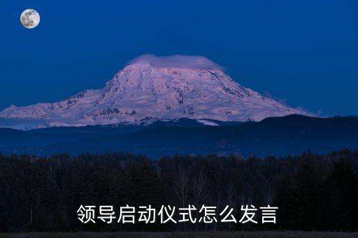 項(xiàng)目啟動(dòng)會(huì)發(fā)言稿，領(lǐng)導(dǎo)啟動(dòng)儀式怎么發(fā)言